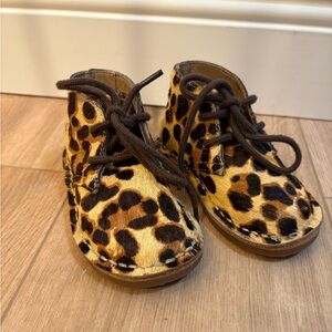 Kids Ralph Lauren animal print boots size us 5